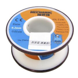 Фото 1. Припій Mechanic HX-T100 0,2мм, 55г, Sn 63%, Pb 37% | Yuca.com.ua