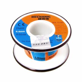 Фото 1. Припій Mechanic HX-T100 0,4мм, 55г, Sn 63%, Pb 37% | Yuca.com.ua