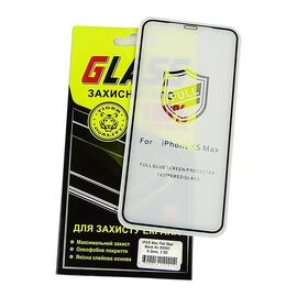 Фото 1. Захисне скло для Apple iPhone XS Max/ 11 Pro Max Full Glue (0.25 мм, 2.5D, чорне) Люкс | Yuca.com.ua