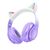 Фото 1. Бездротові навушники Hoco W42 Cat Ear накладні з вушками і LED підсвіткою purple grape | Yuca.com.ua