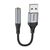 Фото 1. Адаптер перехідник Hoco LS36 USB to Jack 3.5(F) чорний | Yuca.com.ua