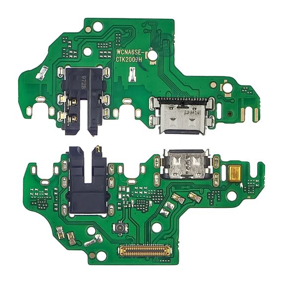 Фото 1. Роз'єм зарядки для Huawei P40 Lite на платі з мікрофоном і компонентами | Yuca.com.ua