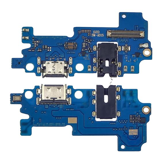 Фото 1. Роз'єм зарядки для Samsung A315 Galaxy A31 (2020) на платі з мікрофоном і компонентами | Yuca.com.ua