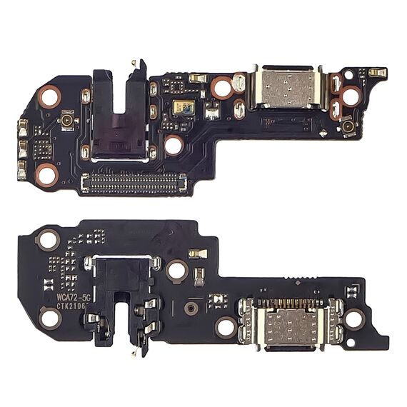 Фото 1. Роз'єм зарядки для Oppo A72 на платі з мікрофоном і компонентами | Yuca.com.ua