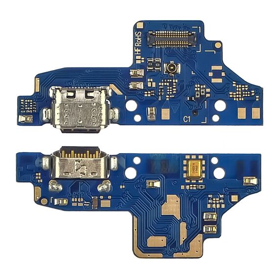 Фото 1. Роз'єм зарядки для Nokia 7.2 на платі з мікрофоном і компонентами | Yuca.com.ua
