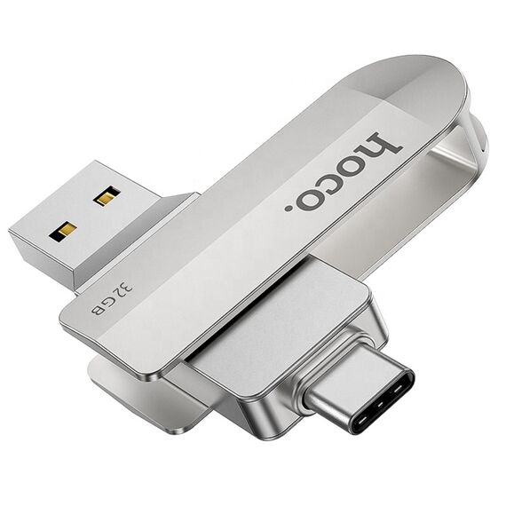 Фото 1. USB накопичувач Hoco UD10 32GB Wise Type-C/ USB3.0 сталевий | Yuca.com.ua