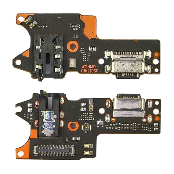 Фото 1. Роз'єм зарядки для Xiaomi Redmi 9 на платі з мікрофоном та компонентами | Yuca.com.ua