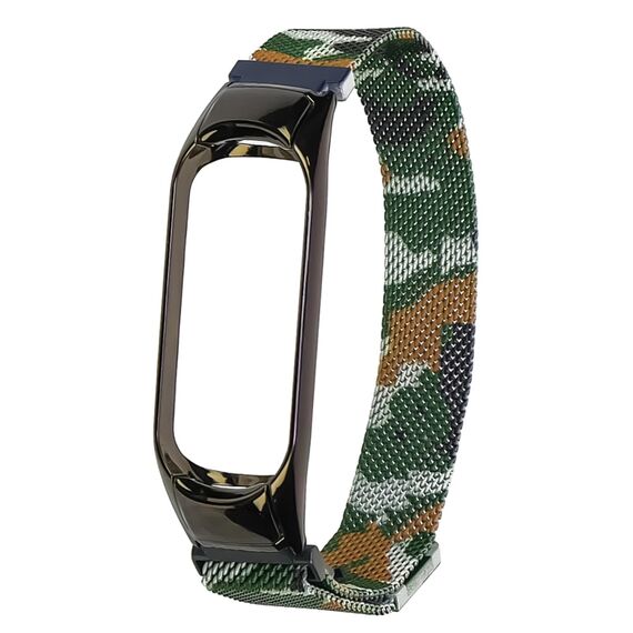 Фото 1. Ремінець Міланська петля для Xiaomi Mi Band 3/ 4 хакі-камуфляжний | Yuca.com.ua