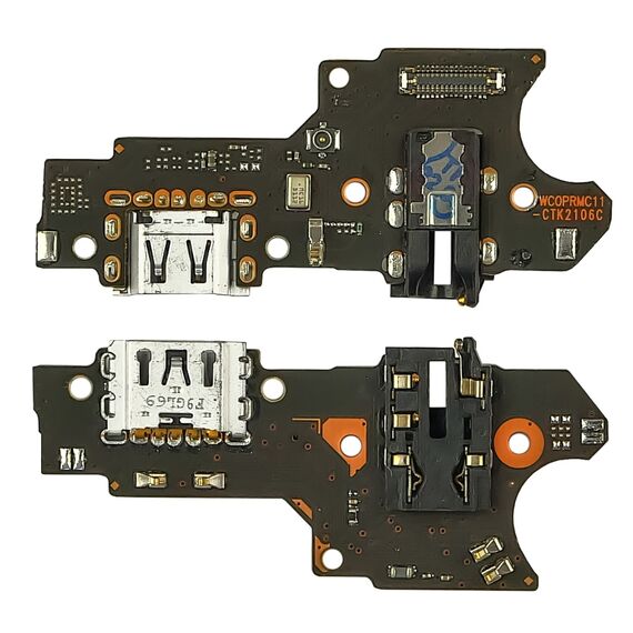 Фото 1. Роз'єм зарядки для Realme C3/ C11/ C12/ C15 на платі з мікрофоном та компонентами | Yuca.com.ua