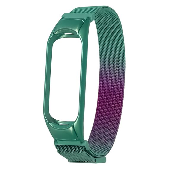 Фото 1. Ремінець Міланська петля райдужна для Xiaomi Mi Band 3/ 4 37 бірюзово-фіолетовий | Yuca.com.ua