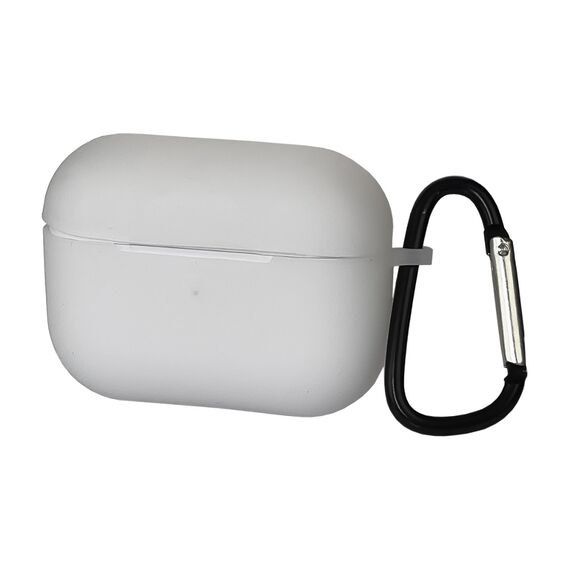 Фото 1. Чохол силіконовий з карабіном для Apple AirPods Pro колір 12 прозорий | Yuca.com.ua