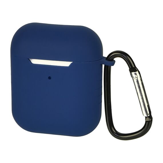 Фото 1. Чохол силіконовий з карабіном для Apple AirPods/ AirPods 2 колір 05 темно-синій | Yuca.com.ua