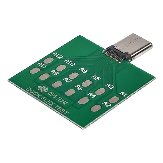 Фото 1. Тестова плата Aida DFT-Type C для перевірки контактів роз'єму Type C на коротке замикання | Yuca.com.ua