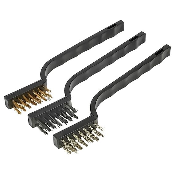 Фото 1. Набір дротяних щіток 3 в 1 (нейлонова, латунна, сталева) | Yuca.com.ua