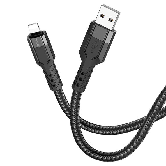 Фото 1. Кабель Hoco U110 USB to Lightning 1.2m black | Yuca.com.ua