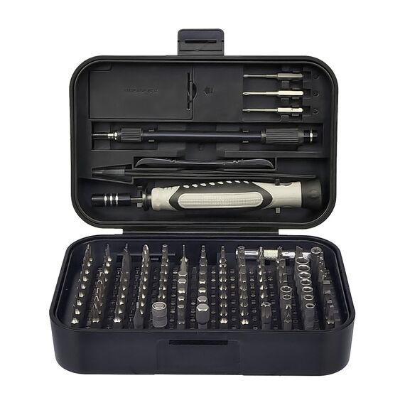 Фото 1. Набір інструментів Aida A-130in1 (ручка, 120 біт, 2 подовжувачі, пінцет, лопатка, 3 медіатори, присоска, SIM-ключ) | Yuca.com.ua