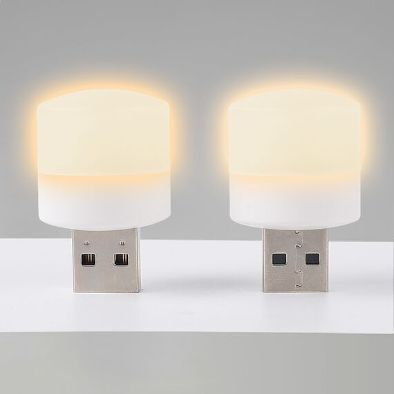 Фото 1. USB LED лампочка циліндрична, тепле світло біла | Yuca.com.ua