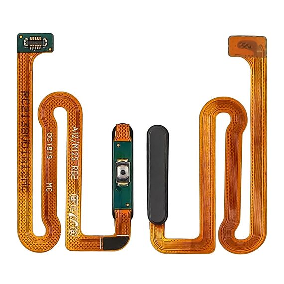 Фото 1. Шлейф для Samsung A125 Galaxy A12 (2020) з кнопкою вкл./вимк., і чорним сканером відбитка пальця оригінал | Yuca.com.ua