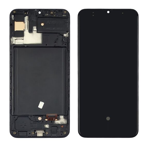 Фото 1. Дисплей для Samsung A307 Galaxy A30S (2019) з чорним тачскріном і корпусною рамкою OLED | Yuca.com.ua
