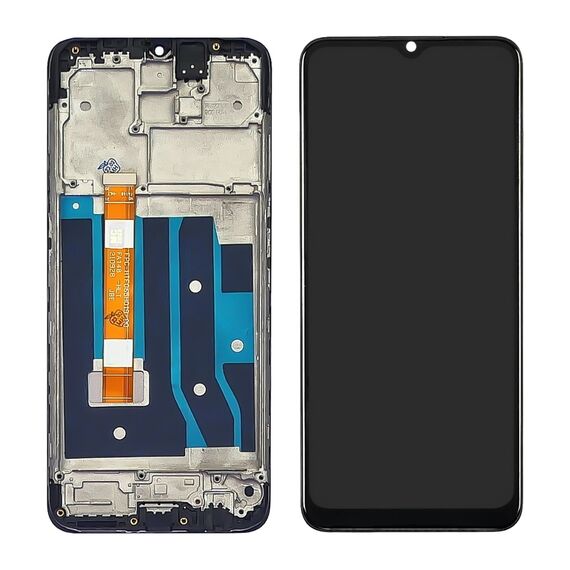 Фото 1. Дисплей для Oppo A5 (2020)/A9 (2020) з чорним тачскріном і корпусною рамкою | Yuca.com.ua