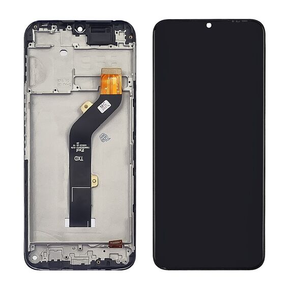 Фото 1. Дисплей для TECNO Spark 7/7 Go (KF6)/(KF6M) з чорним тачскріном і корпусною рамкою | Yuca.com.ua