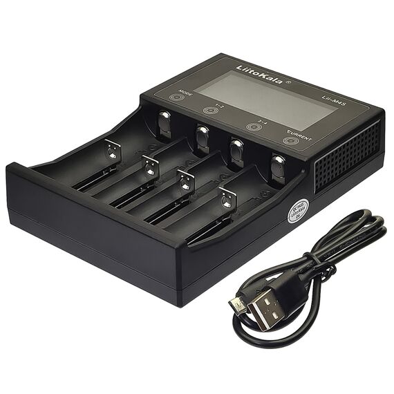 Фото 1. Мережевий зарядний пристрій з тестером LiitoKala Lii-M4S для акумуляторів 18650/ АА/ ААА і інших, 4 слоти | Yuca.com.ua