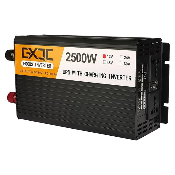 Фото 1. Інвертор GXQC SFX-1000W/ 2500W DC 12V - AC 220V з функцією заряджання акумулятора | Yuca.com.ua
