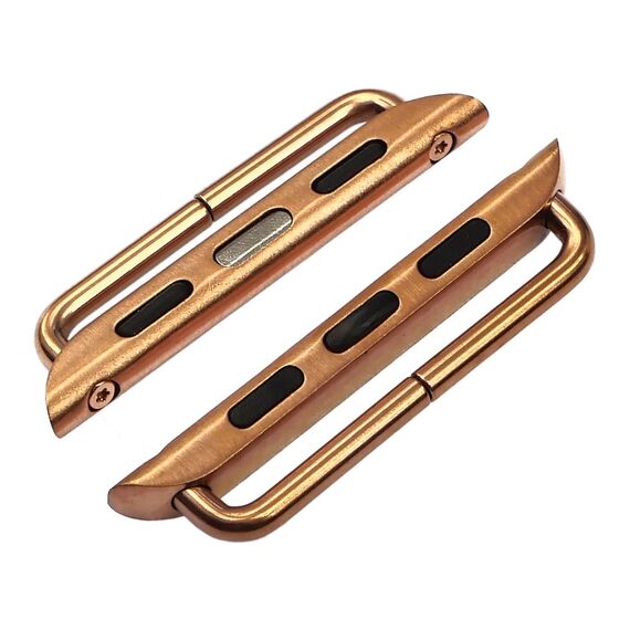 Фото 1. Перехідник на універсальний ремінець для Apple Watch 38mm/ 40mm на болтах рожево-золотистий | Yuca.com.ua