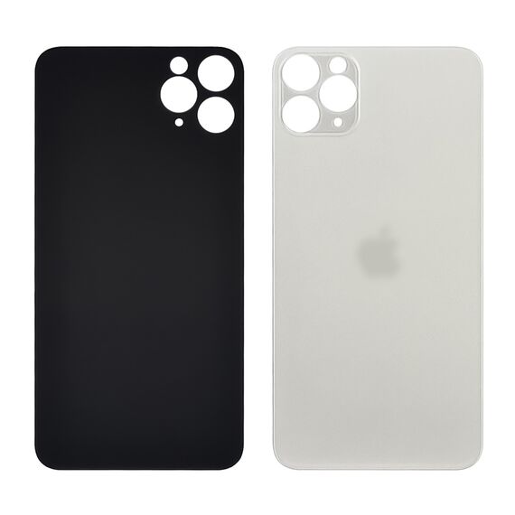 Фото 1. Заднє скло корпусу для Apple iPhone 11 Pro Silver (біле) (Big hole) | Yuca.com.ua