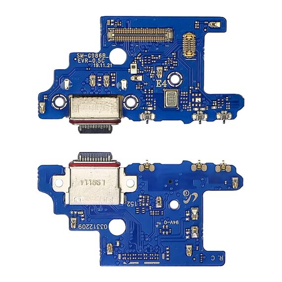 Фото 1. Роз'єм зарядки для Samsung G985 Galaxy S20 Plus на платі з мікрофоном та компонентами | Yuca.com.ua