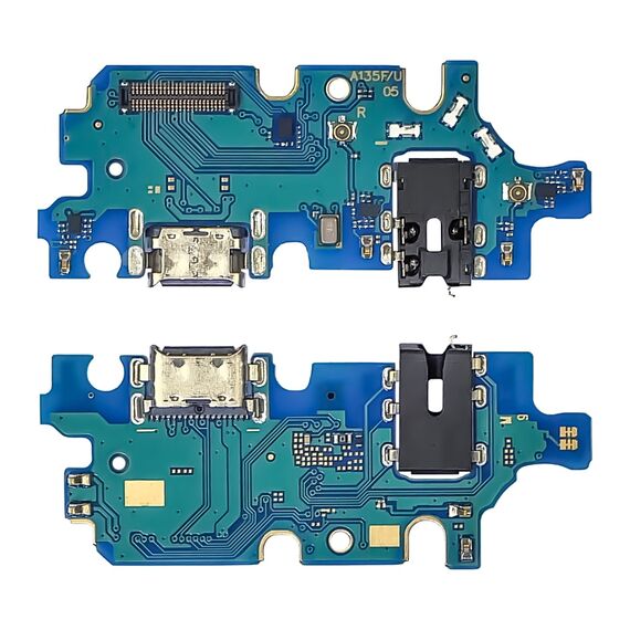 Фото 1. Роз'єм зарядки для Samsung A135 Galaxy A13 на платі з мікрофоном та компонентами | Yuca.com.ua