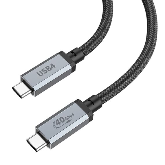 Фото 1. Мультимедійний кабель Hoco US05 Type-C to Type-C USB4 8K Thunderbolt3 PD 100W 1m black | Yuca.com.ua
