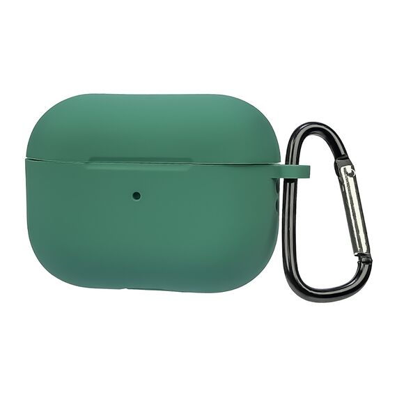 Фото 1. Чохол силіконовий з карабіном для Apple AirPods Pro 2 колір 09 темно-зелений Люкс | Yuca.com.ua