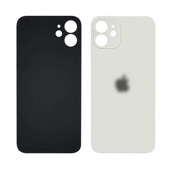 Фото 1. Заднє скло корпусу для Apple iPhone 12 White (біле) (Big hole) | Yuca.com.ua