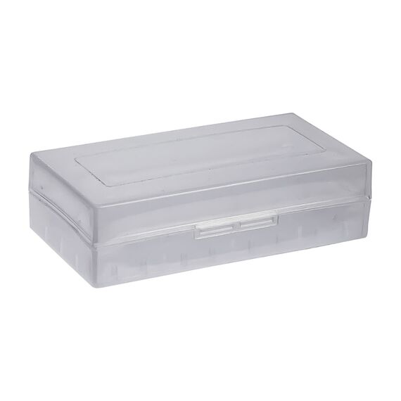 Фото 1. Бокс пластиковий для зберігання акумуляторів 18650 (2 слоти) | Yuca.com.ua