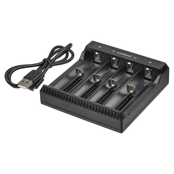 Фото 1. Мережевий зарядний пристрій з тестером LiitoKala Lii-L4 для акумуляторів 18650/ АА/ ААА і інших, 4 слоти | Yuca.com.ua