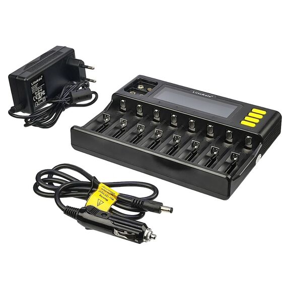 Фото 1. Мережевий зарядний пристрій з тестером LiitoKala Lii-S8 для акумуляторів 18650/ АА/ ААА і інших, 8 слотів | Yuca.com.ua