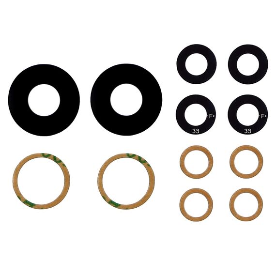 Фото 1. Скло камери для Xiaomi 12 Lite (комплект 3 шт.) чорне | Yuca.com.ua