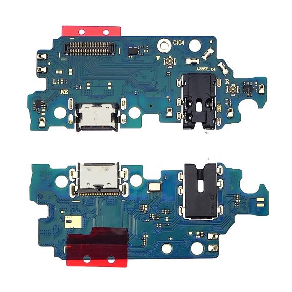 Фото 1. Роз'єм зарядки для Samsung A235 Galaxy A23 на платі з мікрофоном та компонентами | Yuca.com.ua