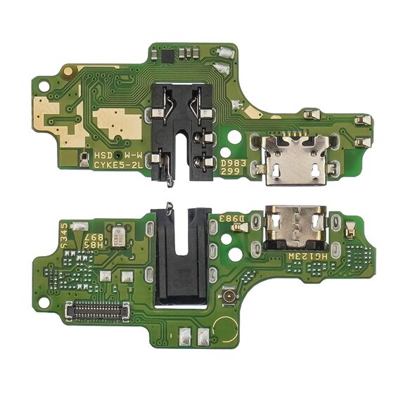 Фото 1. Роз'єм зарядки для TECNO Spark 6 Go (KE5) на платі з мікрофоном та компонентами | Yuca.com.ua