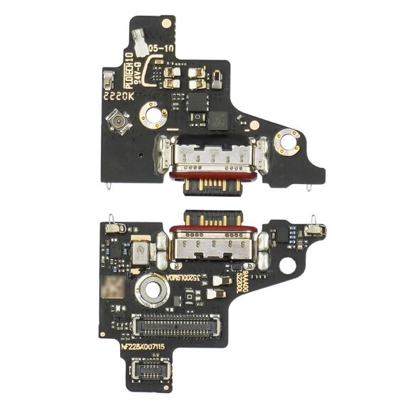 Фото 1. Роз'єм зарядки для Xiaomi 12 lite на платі з мікрофоном та компонентами | Yuca.com.ua
