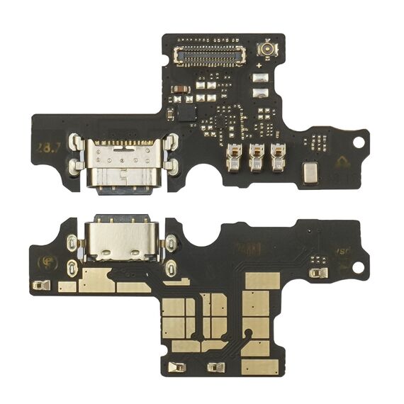 Фото 1. Роз'єм зарядки для ZTE Blade 20 Smart (V2050) на платі з мікрофоном та компонентами | Yuca.com.ua