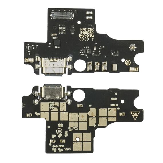 Фото 1. Роз'єм зарядки для ZTE Blade A51 на платі з мікрофоном та компонентами | Yuca.com.ua