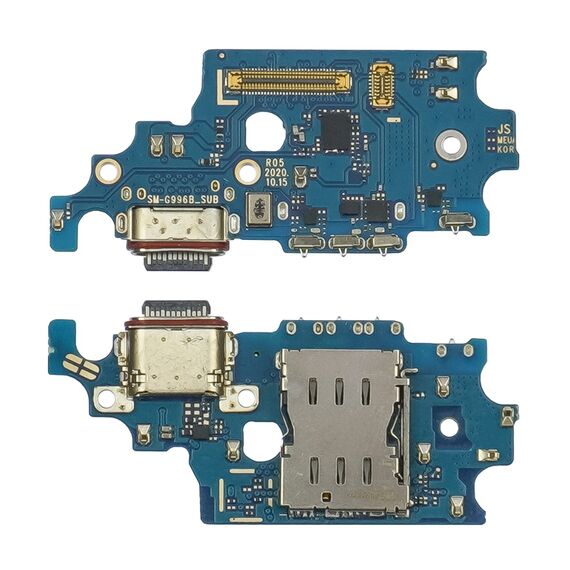Фото 1. Роз'єм зарядки для Samsung G996 Galaxy S21 Plus на платі з мікрофоном та компонентами | Yuca.com.ua