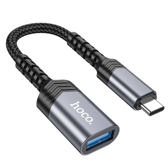 Фото 1. Мультіадаптер хаб Hoco UA24 Type-C to USB 3.0 сірий | Yuca.com.ua