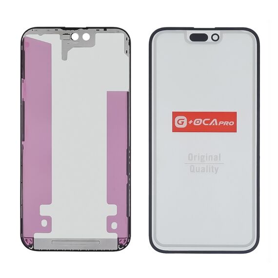 Фото 1. Скло тачскріна з OCA плівкою для Apple iPhone 14 Pro Max чорне G+OCA Pro | Yuca.com.ua