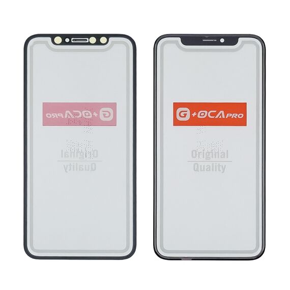 Фото 1. Скло тачскріна з OCA плівкою для Apple iPhone X чорне з сіточкою G+OCA Pro | Yuca.com.ua