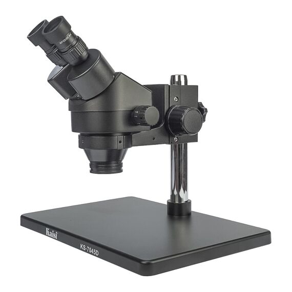 Фото 1. Мікроскоп бінокулярний Kaisi KS-7045D (без підсвічування, фокус 100мм, кратність збільшення 7X/45X) | Yuca.com.ua