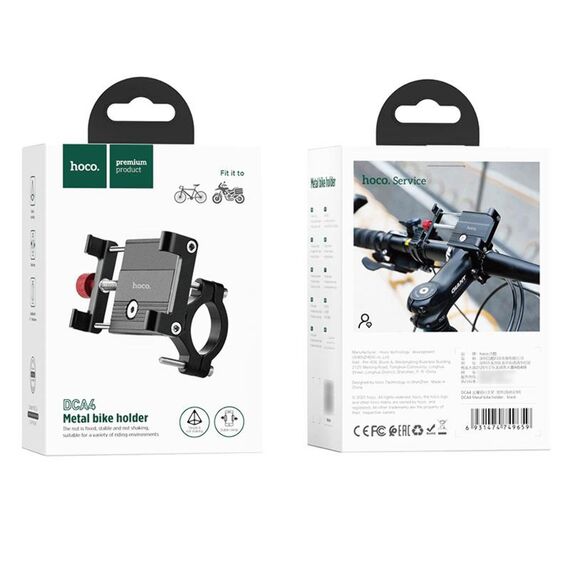 Фото 5. Вело-мото держатель Hoco DCA4 black | Yuca.com.ua