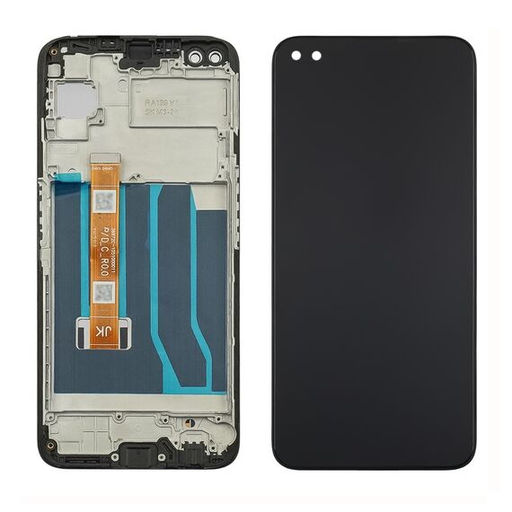Фото 1. Дисплей для Realme 6 Pro з чорним тачскріном і корпусною рамкою | Yuca.com.ua